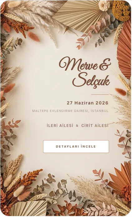 Midnight Bloom davetiye şablonu